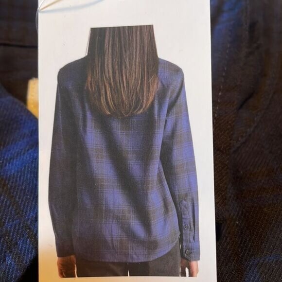 Tilley Women’s Brushed Flannel Shirt Blue New - Picture 4 of 4